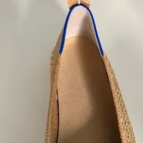 Rothy's The Espadrille Gold Stripe Size 9.5. New in Box! - Picture 11 of 15